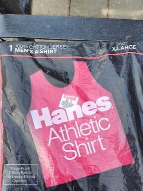 Vintage 1980 Hanes Red Athletic Shirt - Size XL